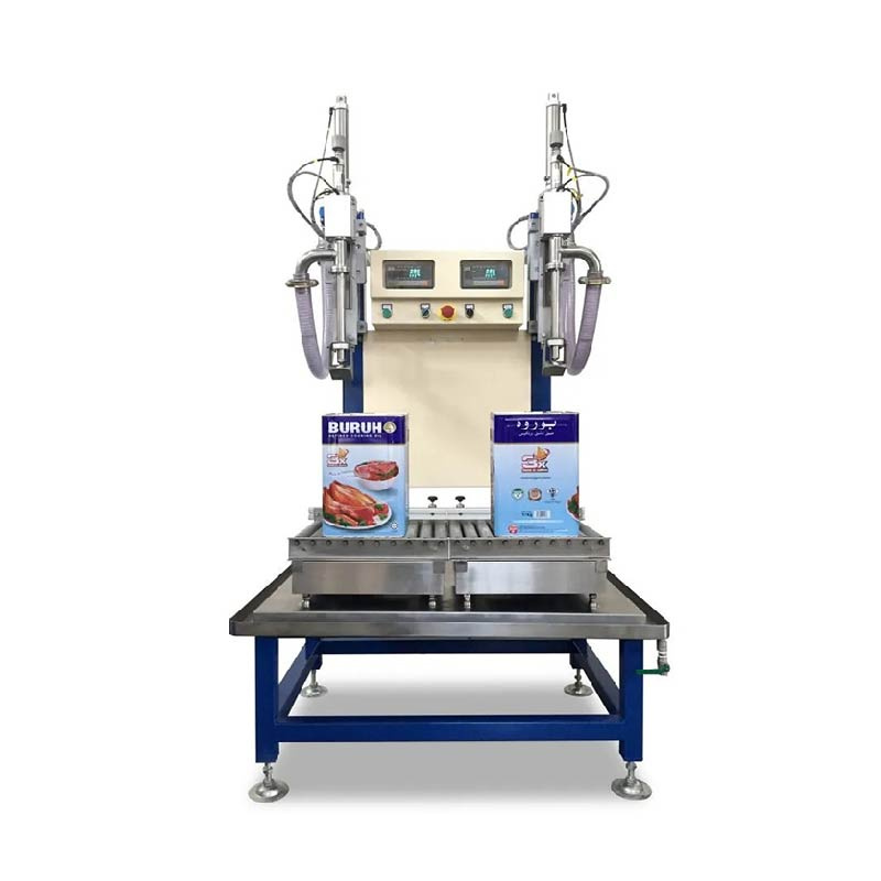 Double Head Piston Filling Machine for Hair Oil and Cream Dual-Head Cosmetic Filler